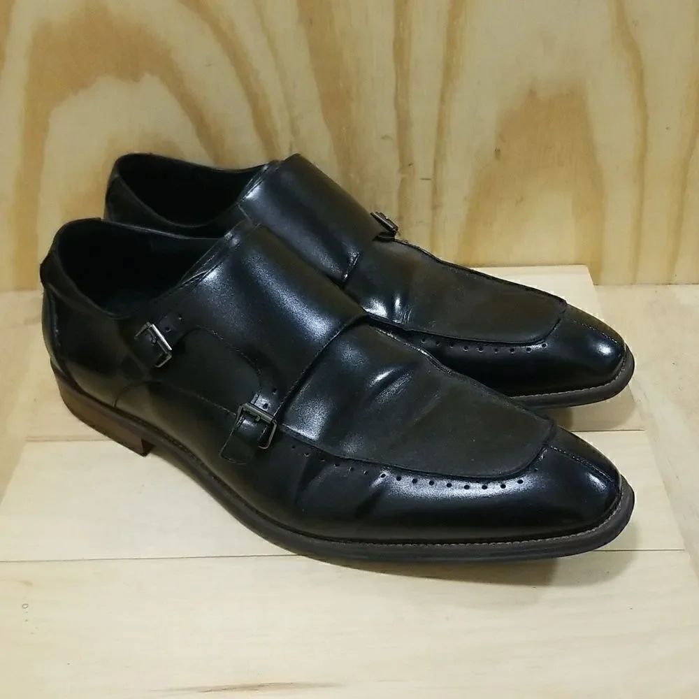 Stacy Adams "Gordon" Double Monk Strap Loafers Mens size 14